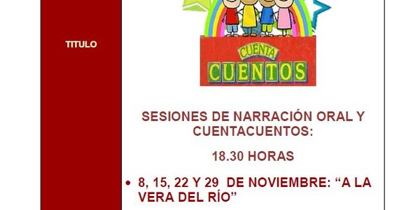 SESIONES DE NARRACIÓN ORAL Y CUENTOS