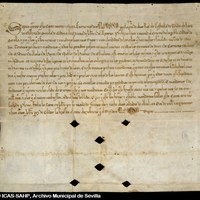 1269, abril, 18. Jaén. Alfonso X concede a Sevilla y a sus vecinos el derecho a que sus ganados pasten sin pagar impuestos en los términos de Jerez, de Carmona, de Arcos, de Medina Sidonia, de Alcalá de los Gazules, de Vejer, de Niebla, de Huelva y de Gibraleón.