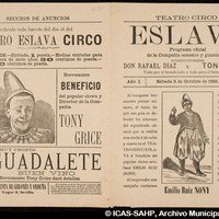 15-Teatro Eslava Circo. Compañía ecuestre y gimnástica de Rafael Díaz y Tony Grice. 1891/10/03 ©ICAS-SAHP, Archivo Municipal de Sevilla