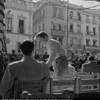 Jueves de Corpus Christi en la plaza de San Francisco. Junio de 1961.  ©ICAS-SAHP, Fototeca Municipal de Sevilla, fondo Manuel de Arcos