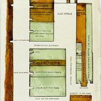 Plano de la Plaza del Duque (de Medina Sidonia) hacia 1503. Incluida en la collación de San Miguel, con indicación de calles, casas y propietarios. ©ICAS-SAHP, Archivo Municipal de Sevilla, I-78-178.